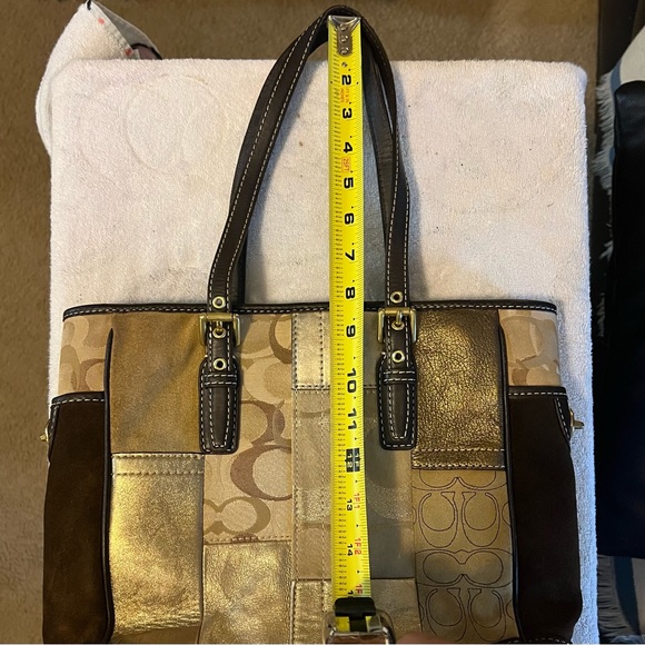 Authentic 2007 Coach Gold Brown Leather Suede
Patchwork Handbag G0771-F11408 - Picture 5 of 15